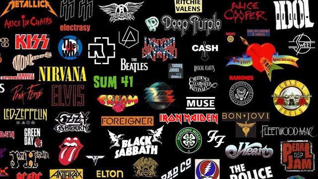 Logos von Rock Bands