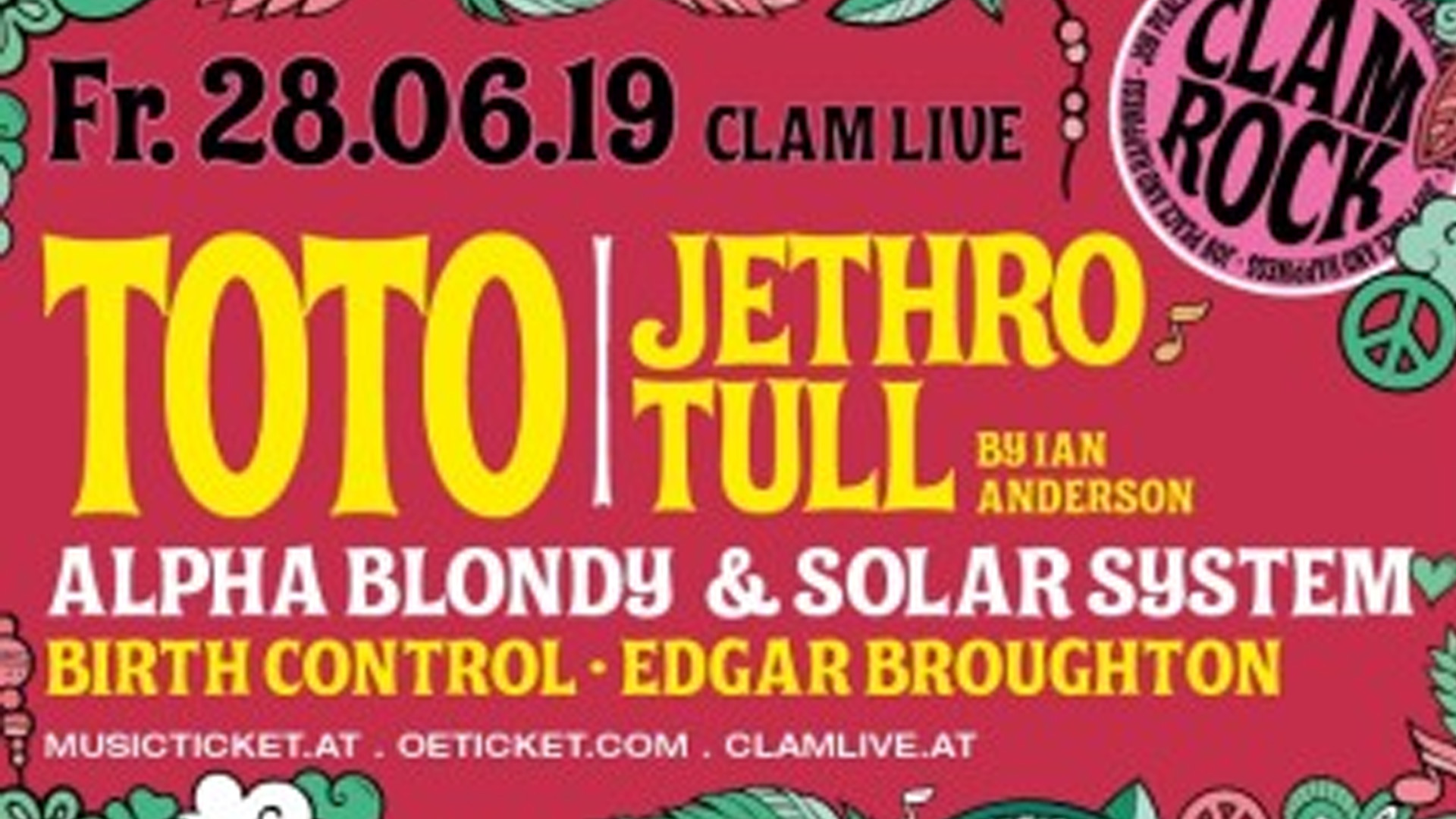 Clam Rock Line-Up vom Clam Rock 2019