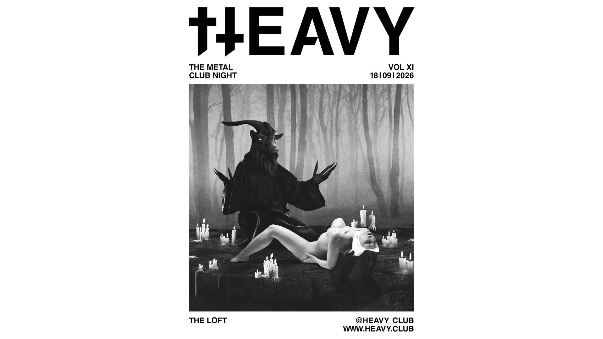 Logo Schriftzug Heavy  the Metal Club Night
