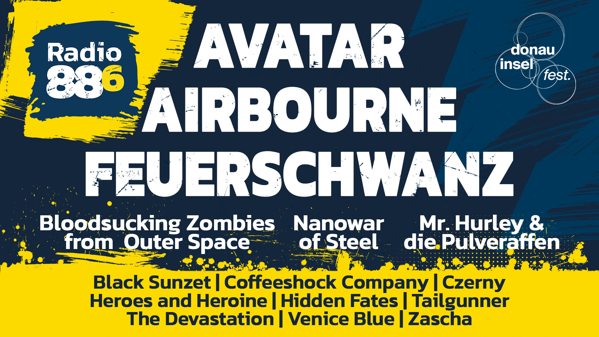 LineUp der 88.6 Donauinselfest Bühne 2026