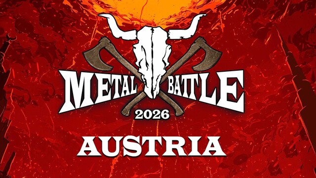 Logo vom Wacken Metal Battle  mit Tierschädel und 2 Äxten vor rotem Hintergrund