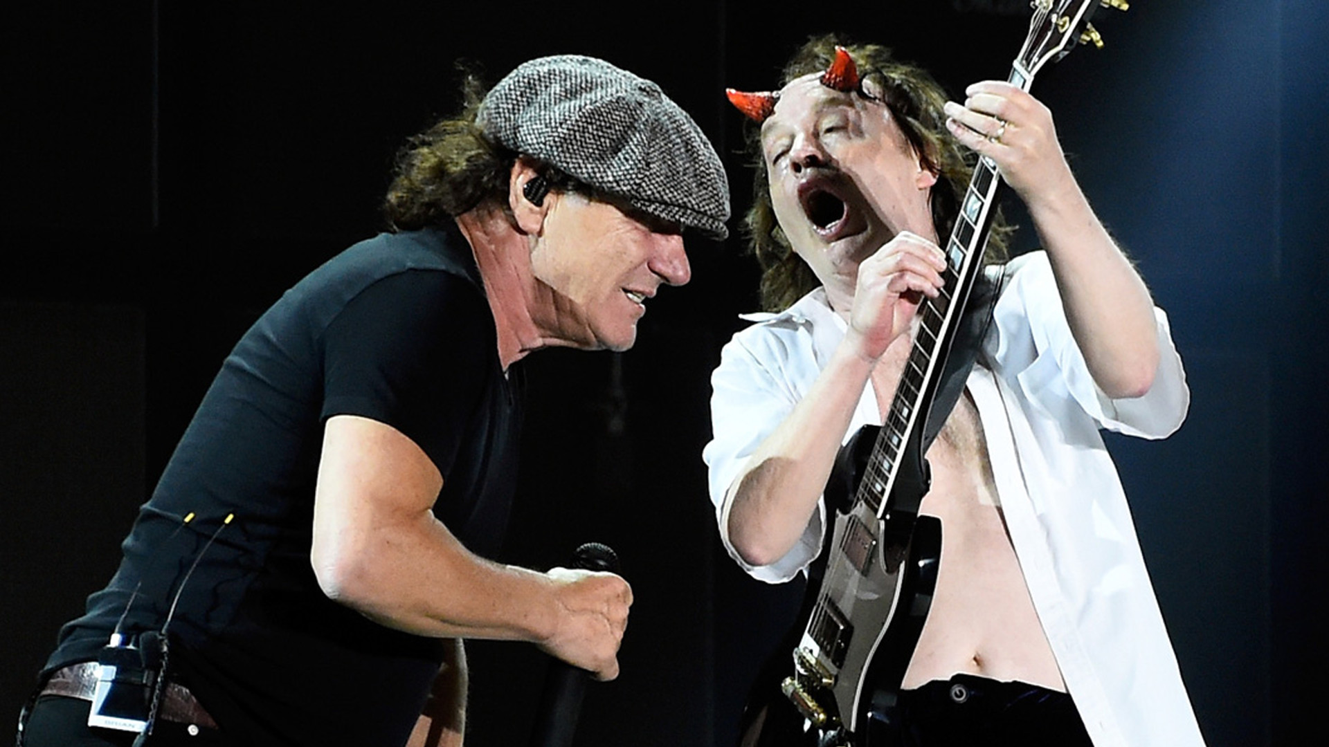 AC/DC Angus Young und Brian Johnson von AC/DC